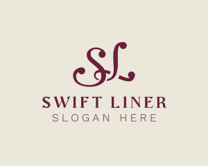 Luxury Beauty Startup Letter SL logo design