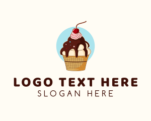 Cherry - Sundae Ice Cream logo design