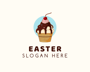 Ice Cream - Sundae Ice Cream logo design