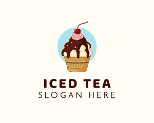 Sundae Ice Cream logo design