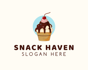 Sundae Ice Cream logo design