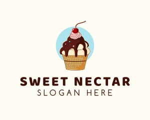 Sundae Ice Cream logo design