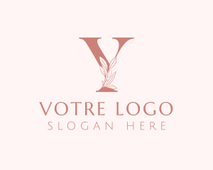 Skincare - Elegant Leaves Letter Y logo design