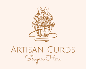 Yarn Ball Basket logo design