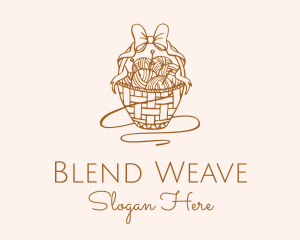 Yarn Ball Basket logo design