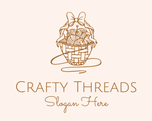 Yarn Ball Basket logo design