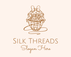 Yarn Ball Basket logo design