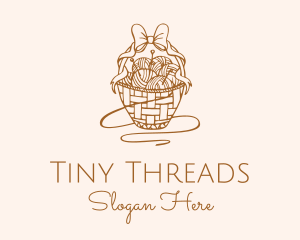 Yarn Ball Basket logo design