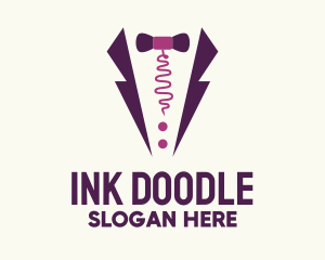 Scribble - Purple Scribble Suit logo design
