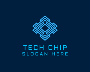 Chipset - Electronic Circuit Maze logo design