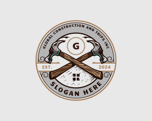 Construction Hammer Handyman logo design