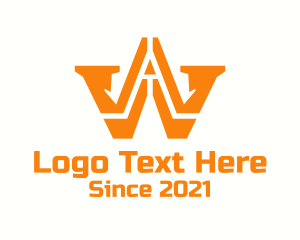 Letter W - Construction Letter W logo design