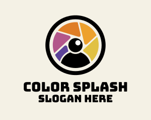 Colorful Shutter Photobooth logo design