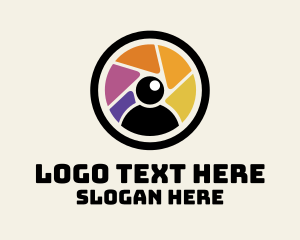People - Colorful Shutter Photobooth logo design