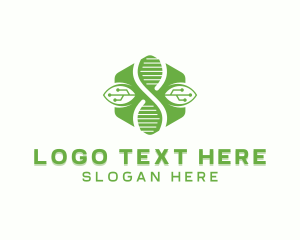 Scientific - Science Leaf Hexagon logo design