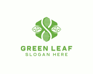 Science Club Leaf Hexagon  logo design