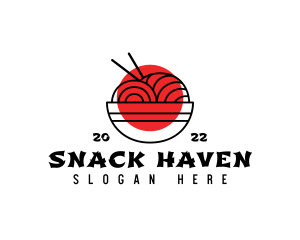 Japanese Ramen Noodles logo design