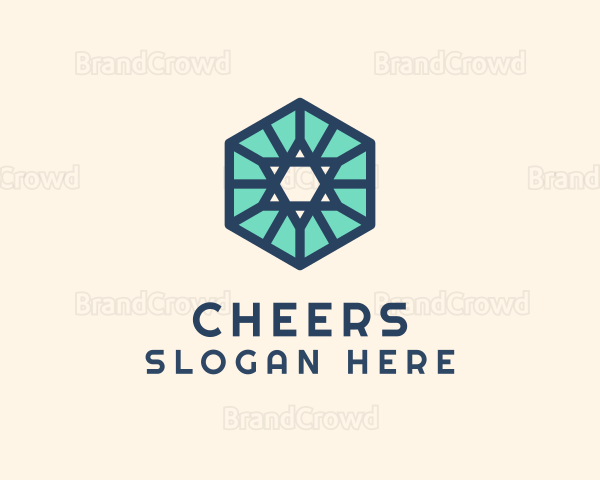 Simple Hexagon Star Logo
