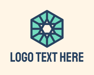 Simple Hexagon Star Logo