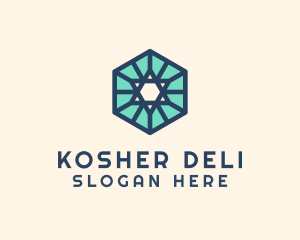 Jewish - Simple Hexagon Star logo design