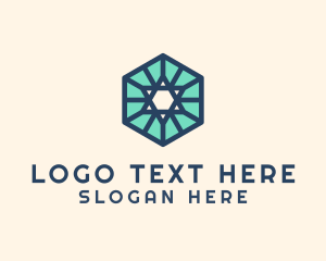 Hebrew - Simple Hexagon Star logo design