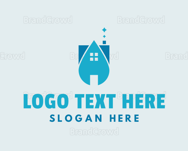 House Cleaning Droplet Logo