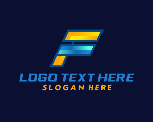 Letter F - Racing Delivery Logistics logo design