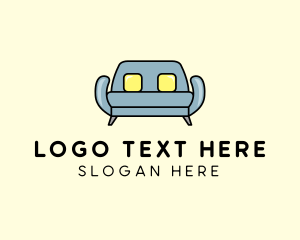 Upholsterer - Modern Sofa Furniture logo design