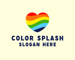 Pride Heart Rainbow logo design