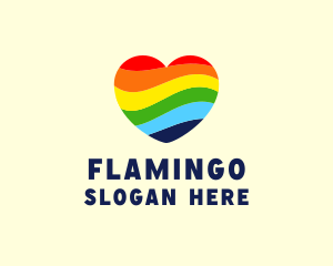 Colorful - Pride Heart Rainbow logo design