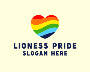 Pride Heart Rainbow logo design