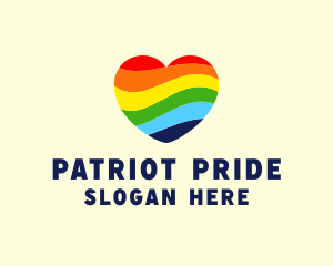 Pride Heart Rainbow logo design