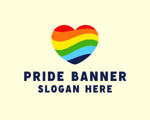 Pride Heart Rainbow logo design