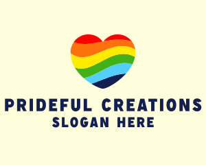 Pride - Pride Heart Rainbow logo design
