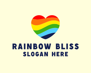 Pride Heart Rainbow logo design