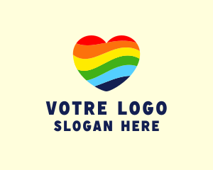 Allies - Pride Heart Rainbow logo design