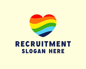 Cute - Pride Heart Rainbow logo design