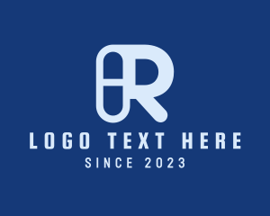 Rr - Blue Medical Prescription Drugs Letter R logo design