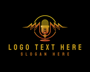 Record - Podcast Media Recording logo design