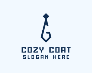 Coat - Blue Necktie Letter G logo design