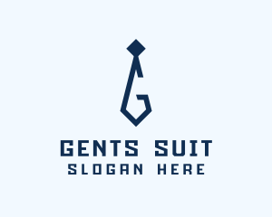 Blue Necktie Letter G logo design