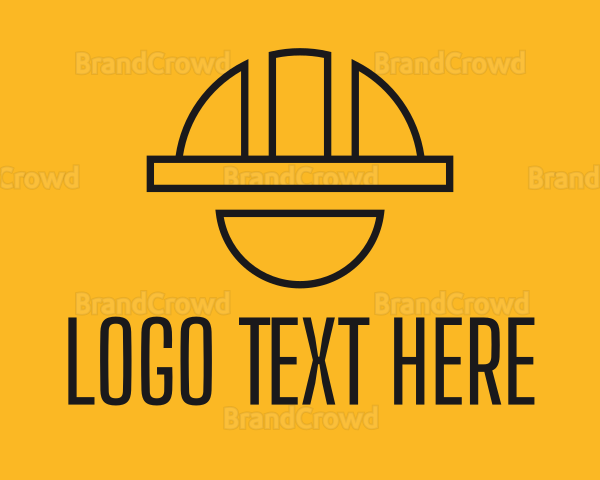 Minimalist Hard Hat Laborer Logo