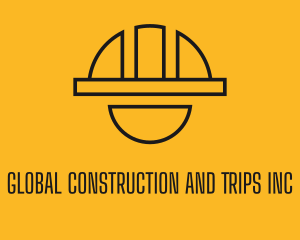 Hardhat - Minimalist Hard Hat Laborer logo design