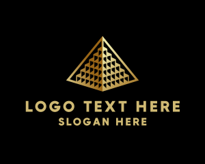 Sahara - Elegant Pyramid Landmark logo design