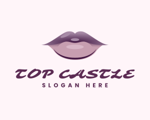 Watercolor - Aesthetic Purple Lips logo design