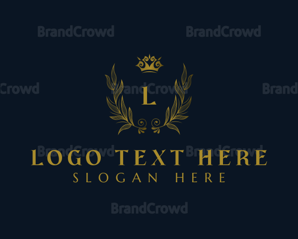 Royal Crown Wreath Logo