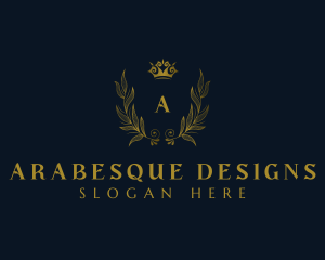 Royal Crown Wreath logo design