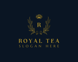 Royal Crown Wreath logo design