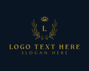 Royal - Royal Crown Wreath logo design