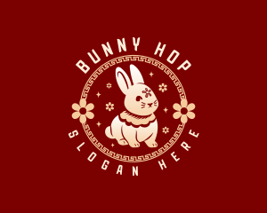 Cute Rabbit Bunny logo design